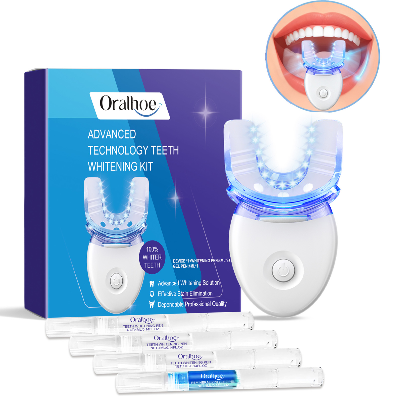 Teeth Whitening Singapore - Profesyonel Diş Beyazlatma LED Işık Kiti,