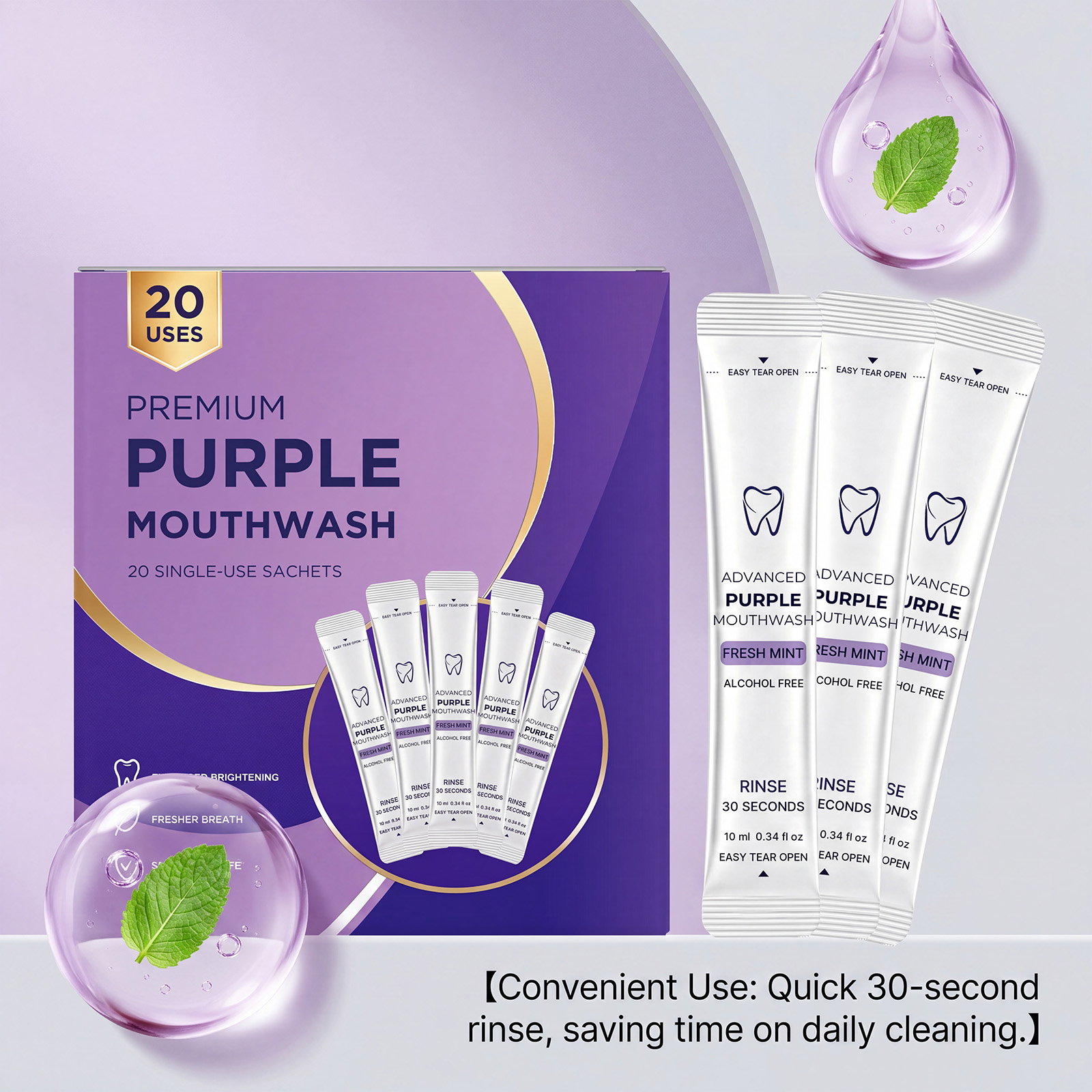 20/40'lı Paket Mor Ağız Çalkal - Teeth Whitening Gum incelemesi ve fiyatı