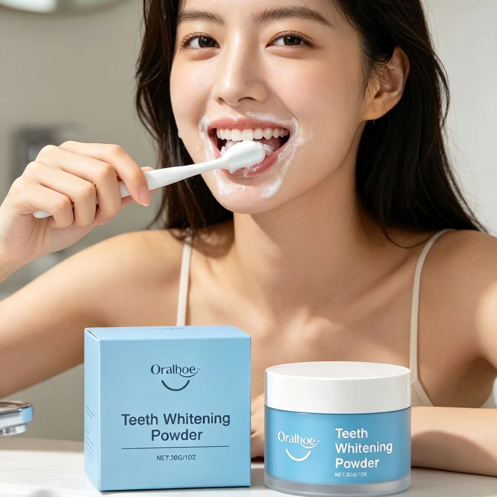 Oralhoe Diş Tozu, Dişleri Fırç - Teeth Whitening Singapore incelemesi ve fiyatı
