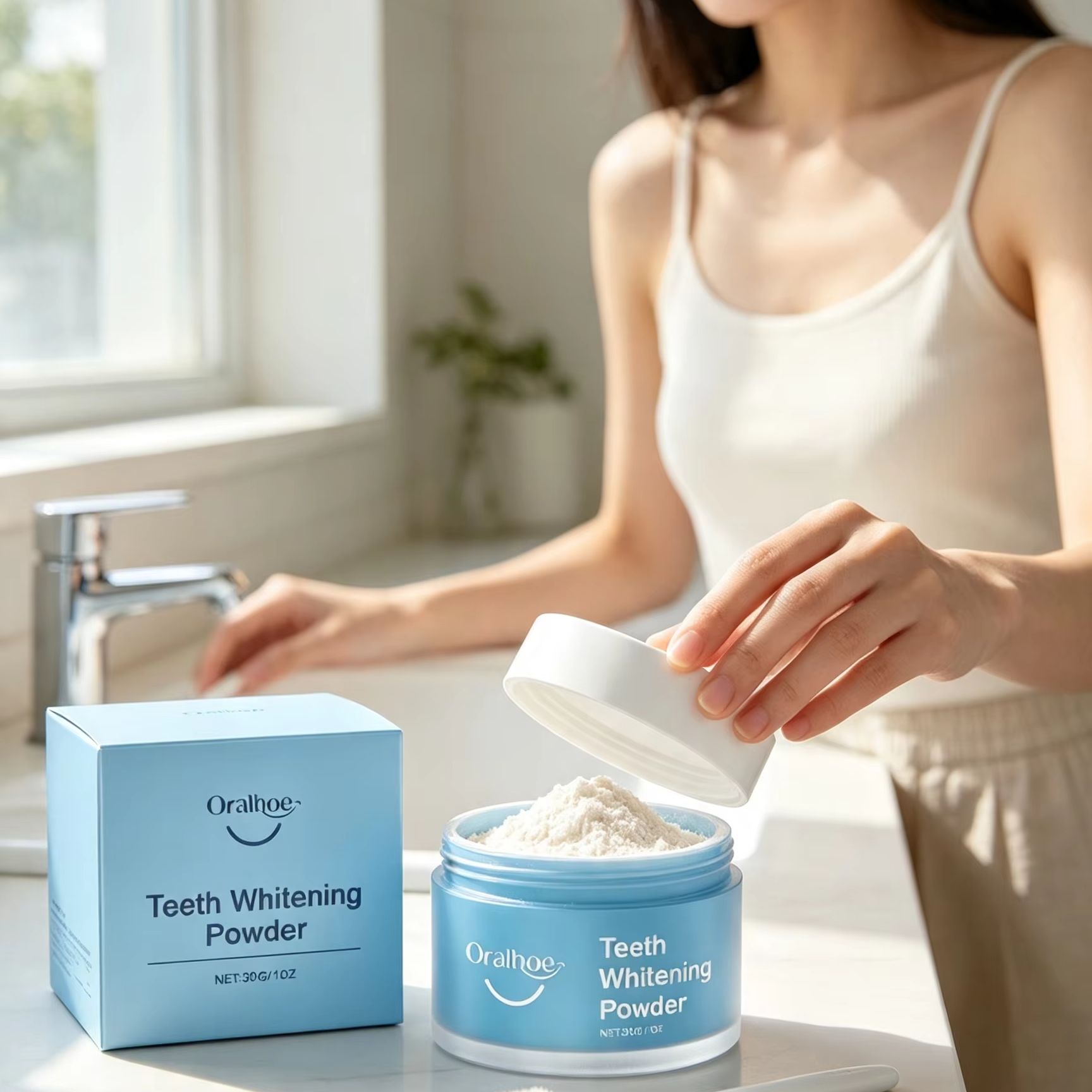 Oralhoe Diş Tozu, Dişleri Fırç - Teeth Whitening Singapore incelemesi ve fiyatı